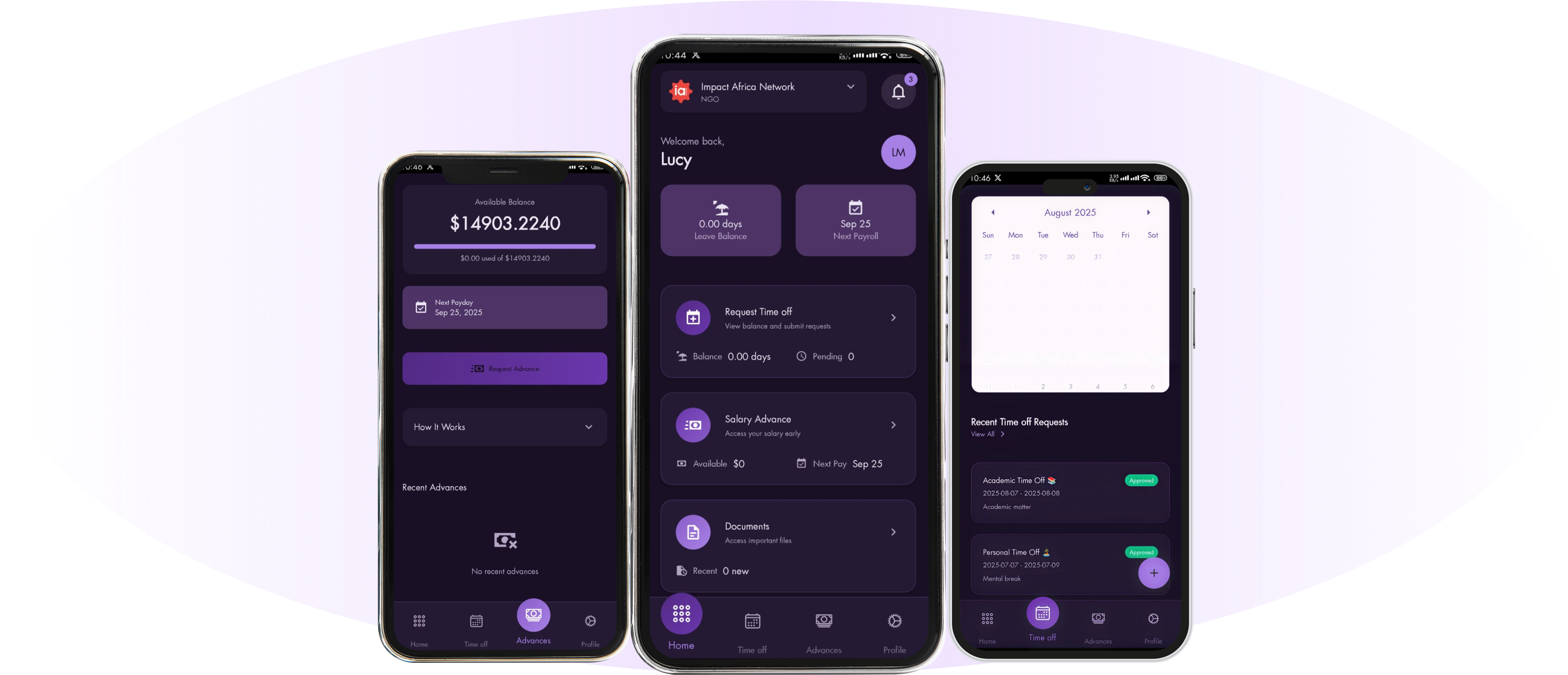 ESS Platform mobile app mockup